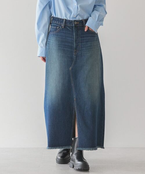 AMERICAN HOLIC(アメリカンホリック)の「Aラインデニムスカート(デニムスカート・レディース・インディゴブルー/ライトインディゴブルー・S/M/L)」の6枚目の写真