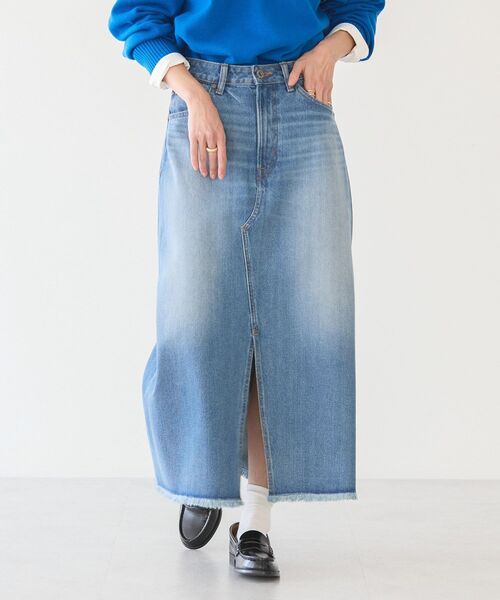 AMERICAN HOLIC(アメリカンホリック)の「Aラインデニムスカート(デニムスカート・レディース・インディゴブルー/ライトインディゴブルー・S/M/L)」の8枚目の写真