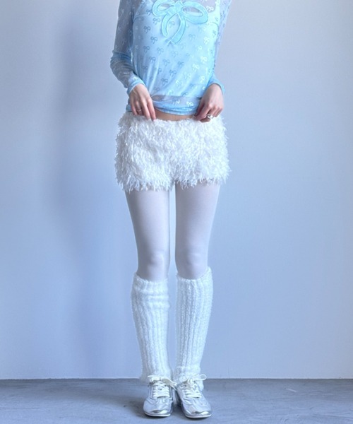 【HOLIDAY】【HOMME】フェザーカーディガン　フェザーショートパンツ clear Vネックショートフェザーカーディガン[CL8304