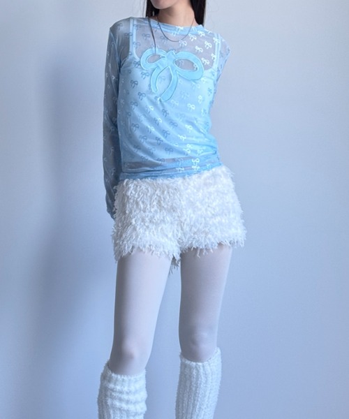 Aakasha♥日本未入荷【シフォン ショートパンツ】 フェザー】ショートパンツ（その他パンツ）｜Y2K SYNAPSE