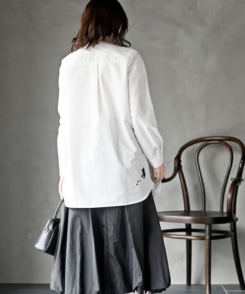 rps(アールピーエス)の「ねこだらけ3ポケットシャツチュニック(チュニック・レディース・ストライプ/チェック/オフホワイト・フリー)」の22枚目の写真