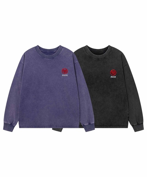 HOOK(フック)の「HOOK -original- 古着風ハート刺繍ウォッシュロンTEE(Tシャツ/カットソー・メンズ・ネイビー/ブラック・MEDIUM/LARGE/X-LARGE)」の15枚目の写真