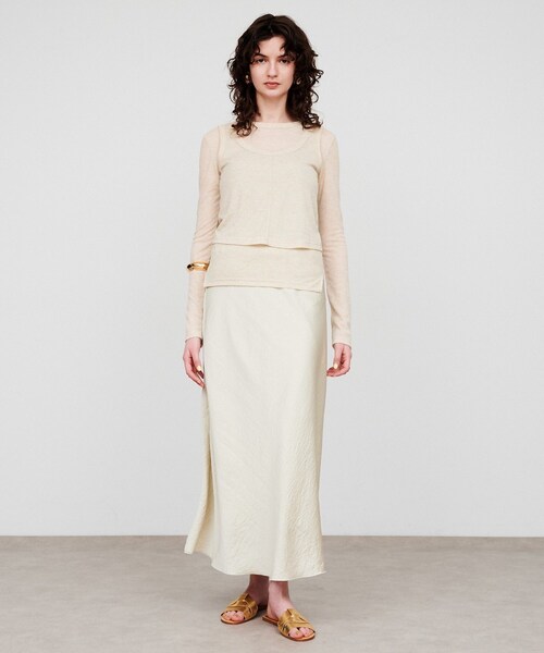 cloenc（クロエンス）の「【手洗い可】シアーレイヤードプルオーバー（その他トップス・レディース・ダークグレー/ベージュ/ホワイト・02）」の9枚目の写真