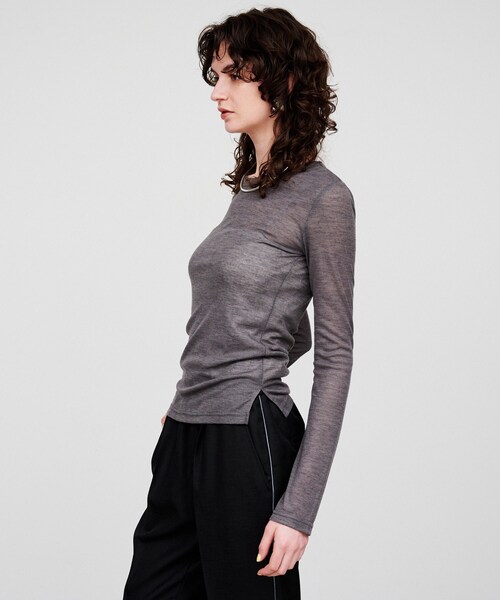 cloenc（クロエンス）の「【手洗い可】シアーレイヤードプルオーバー（その他トップス・レディース・ダークグレー/ベージュ/ホワイト・02）」の19枚目の写真