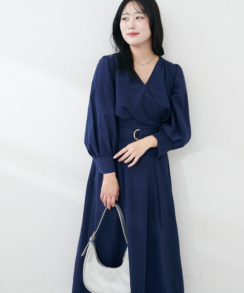 natural couture(ナチュラルクチュール)の「【ako】骨スト優勝カシュクールワンピース(ワンピース・レディース・ピンク系その他/ネイビー/チェック・LL/FREE/SMALL)」の9枚目の写真