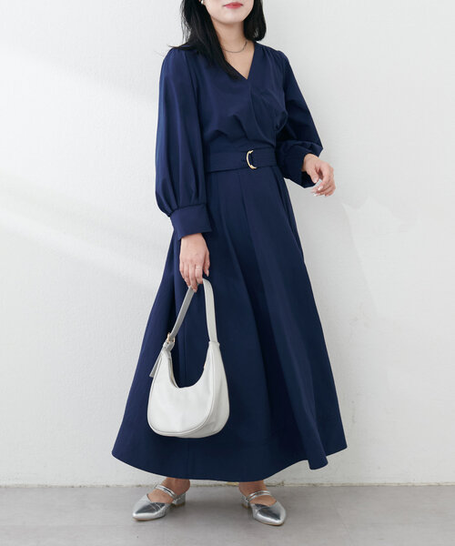 natural couture(ナチュラルクチュール)の「【ako】骨スト優勝カシュクールワンピース(ワンピース・レディース・ピンク系その他/ネイビー/チェック・LL/FREE/SMALL)」の11枚目の写真