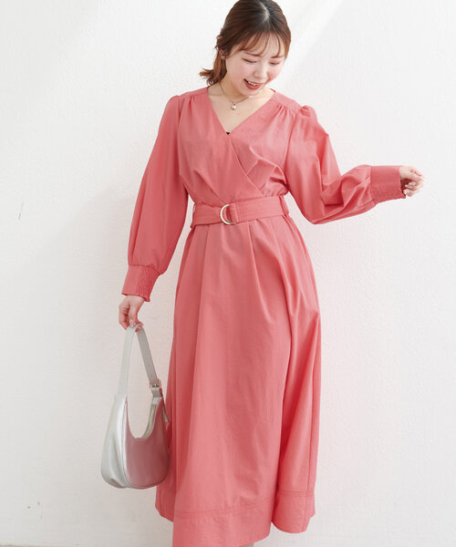 natural couture(ナチュラルクチュール)の「【ako】骨スト優勝カシュクールワンピース(ワンピース・レディース・ピンク系その他/ネイビー/チェック・LL/FREE/SMALL)」の12枚目の写真