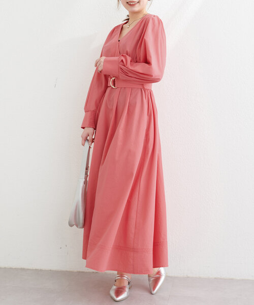 natural couture(ナチュラルクチュール)の「【ako】骨スト優勝カシュクールワンピース(ワンピース・レディース・ピンク系その他/ネイビー/チェック・LL/FREE/SMALL)」の15枚目の写真