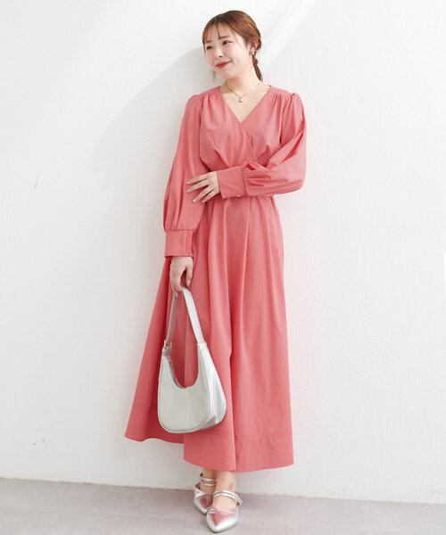 natural couture(ナチュラルクチュール)の「【ako】骨スト優勝カシュクールワンピース(ワンピース・レディース・ピンク系その他/ネイビー/チェック・LL/FREE/SMALL)」の16枚目の写真