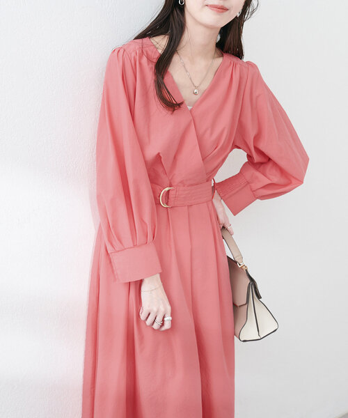 natural couture(ナチュラルクチュール)の「【ako】骨スト優勝カシュクールワンピース(ワンピース・レディース・ピンク系その他/ネイビー/チェック・LL/FREE/SMALL)」の17枚目の写真