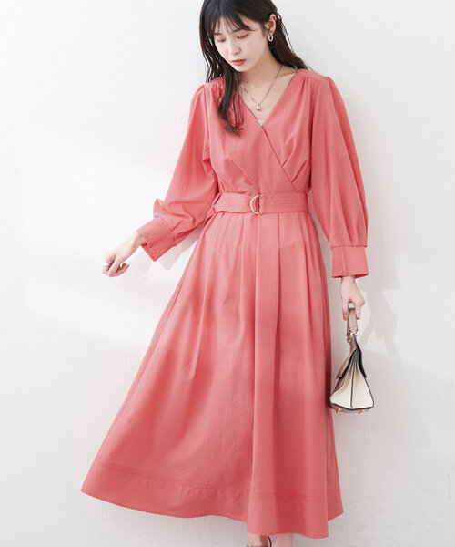 natural couture(ナチュラルクチュール)の「【ako】骨スト優勝カシュクールワンピース(ワンピース・レディース・ピンク系その他/ネイビー/チェック・LL/FREE/SMALL)」の18枚目の写真