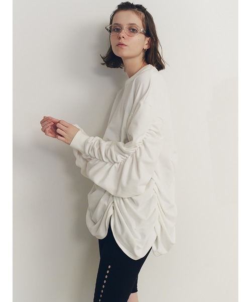 セール】Soft Sweat Voluminous Gathered Top（Tシャツ/カットソー