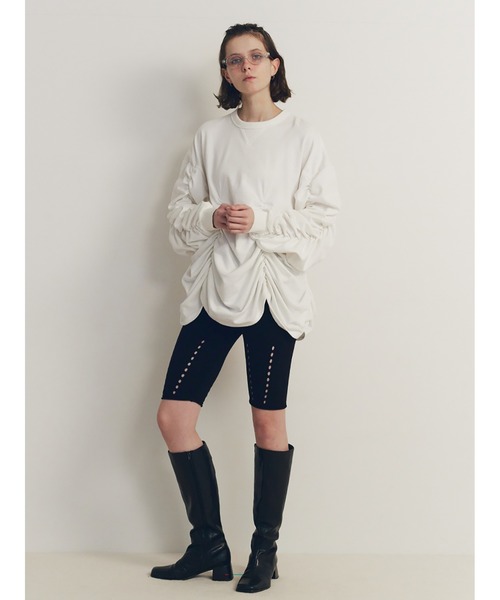 トップス SORIN Soft Sweat Voluminous Gathered Top セール】Soft Sweat Voluminous Gathered Top（Tシャツ