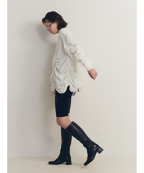 セール】Soft Sweat Voluminous Gathered Top（Tシャツ/カットソー