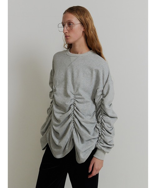 SORIN（ソリン　）の「Soft Sweat Voluminous Gathered Top（Tシャツ/カットソー・レディース・グレー/ホワイト/ライトピンク・38）」の17枚目の写真