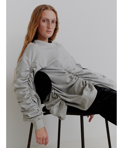 SORIN（ソリン　）の「Soft Sweat Voluminous Gathered Top（Tシャツ/カットソー・レディース・グレー/ホワイト/ライトピンク・38）」の19枚目の写真