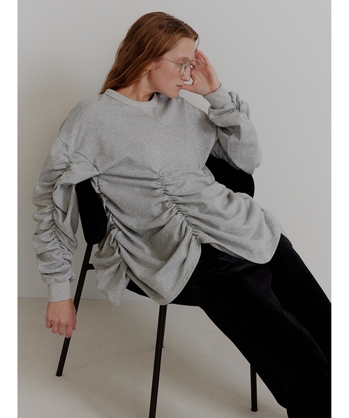 セール】Soft Sweat Voluminous Gathered Top（Tシャツ/カットソー