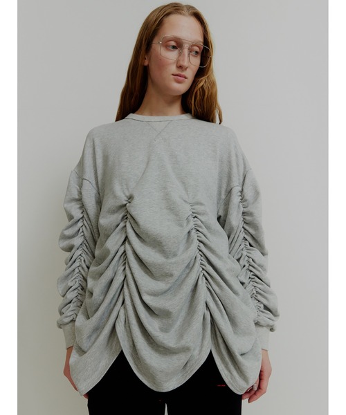 SORIN（ソリン　）の「Soft Sweat Voluminous Gathered Top（Tシャツ/カットソー・レディース・グレー/ホワイト/ライトピンク・38）」の21枚目の写真