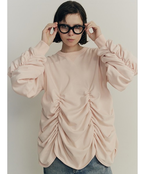 トップス SORIN Soft Sweat Voluminous Gathered Top セール】Soft Sweat Voluminous Gathered Top（Tシャツ