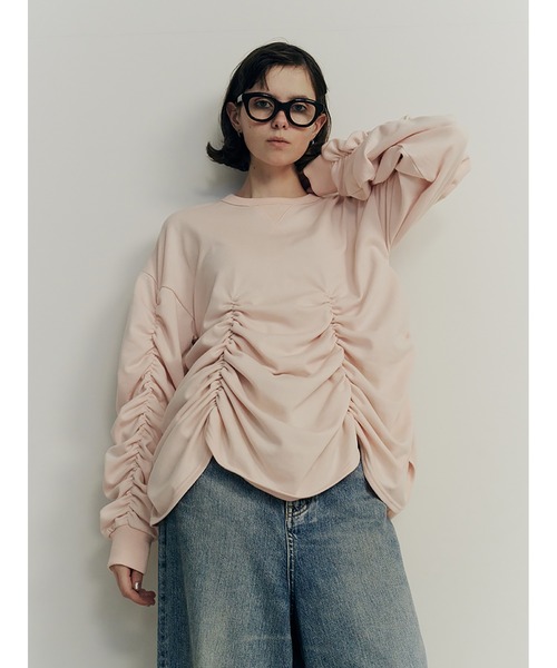 セール】Soft Sweat Voluminous Gathered Top（Tシャツ/カットソー