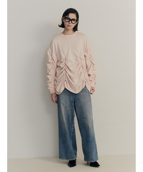 トップス SORIN Soft Sweat Voluminous Gathered Top セール】Soft Sweat Voluminous Gathered Top（Tシャツ