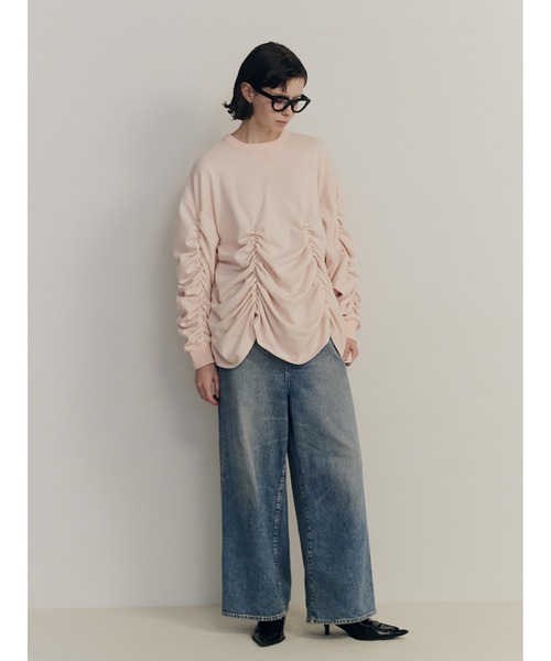 トップス SORIN Soft Sweat Voluminous Gathered Top セール】Soft Sweat Voluminous Gathered Top（Tシャツ
