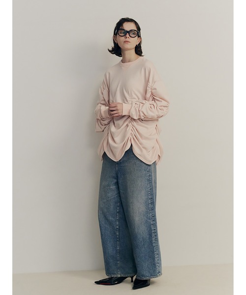 トップス SORIN Soft Sweat Voluminous Gathered Top セール】Soft Sweat Voluminous Gathered Top（Tシャツ
