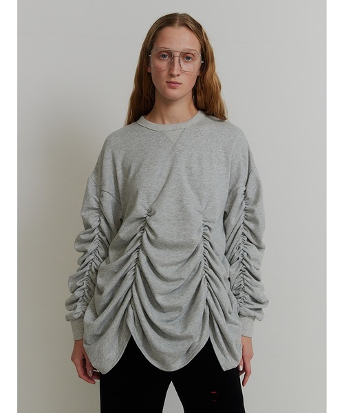 トップス SORIN Soft Sweat Voluminous Gathered Top セール】Soft Sweat Voluminous Gathered Top（Tシャツ