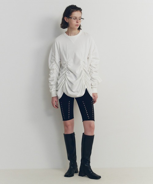トップス SORIN Soft Sweat Voluminous Gathered Top セール】Soft Sweat Voluminous Gathered Top（Tシャツ