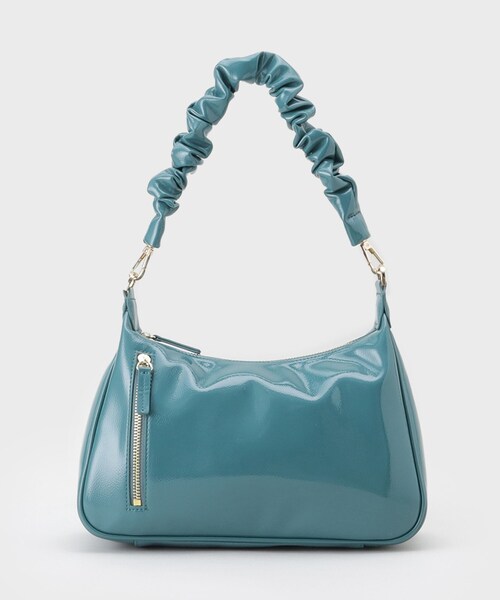 UNTITLED（アンタイトル）の「エナメルシャーリングハンドバッグ（ハンドバッグ・レディース・グリーン系/オフホワイト/ベージュ・99）」の3枚目の写真