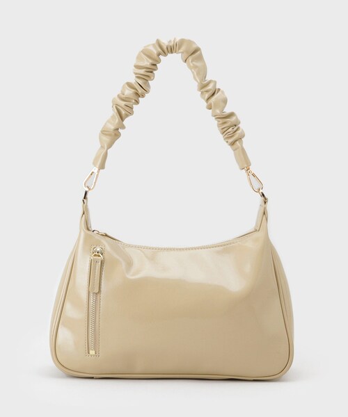 UNTITLED（アンタイトル）の「エナメルシャーリングハンドバッグ（ハンドバッグ・レディース・グリーン系/オフホワイト/ベージュ・99）」の2枚目の写真