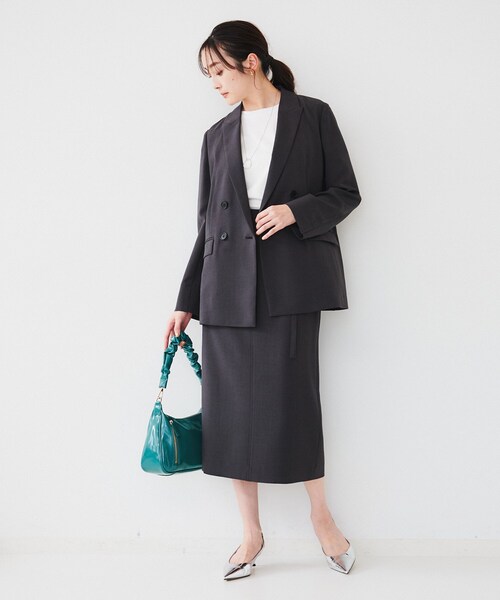 UNTITLED（アンタイトル）の「エナメルシャーリングハンドバッグ（ハンドバッグ・レディース・グリーン系/オフホワイト/ベージュ・99）」の17枚目の写真