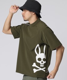 Psycho Bunny（サイコバニー）の「[EC限定] リラックスフィット　ビッグバニーロゴ モックネックTシャツ（Tシャツ/カットソー）」