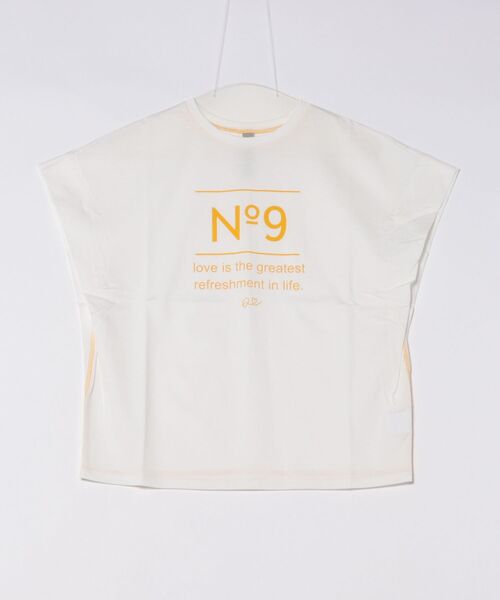 Q（キュー）の「No.9リラックスT（Tシャツ/カットソー・レディース・モスグリーン/ホワイト系/ホワイト・MEDIUM）」の2枚目の写真