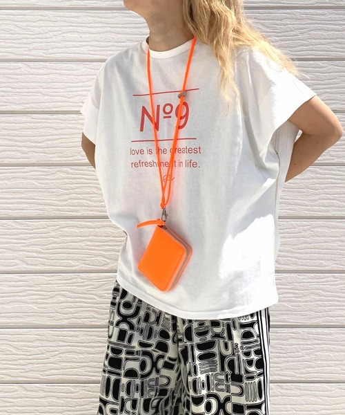 Q（キュー）の「No.9リラックスT（Tシャツ/カットソー・レディース・モスグリーン/ホワイト系/ホワイト・MEDIUM）」の18枚目の写真