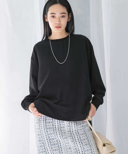 URBAN RESEARCH ROSSO WOMEN(アーバンリサーチ ロッソ)の「『WEB/一部店舗限定』リブドッキングジョーゼットブラウス(シャツ/ブラウス・レディース・ホワイト/ブラック/ベージュ・FREE)」の2枚目の写真