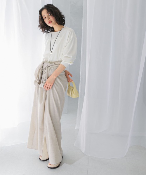 URBAN RESEARCH ROSSO WOMEN(アーバンリサーチ ロッソ)の「『WEB/一部店舗限定』リブドッキングジョーゼットブラウス(シャツ/ブラウス・レディース・ホワイト/ブラック/ベージュ・FREE)」の19枚目の写真