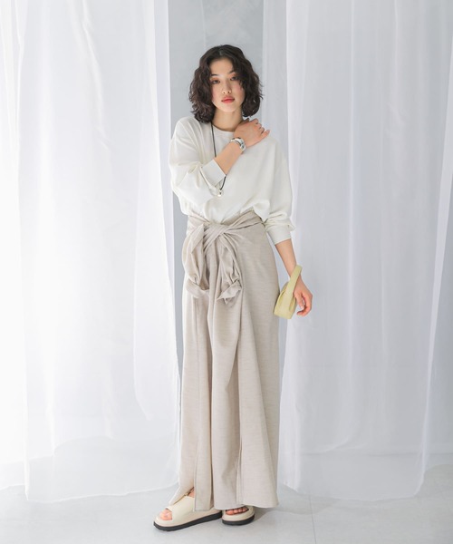 URBAN RESEARCH ROSSO WOMEN(アーバンリサーチ ロッソ)の「『WEB/一部店舗限定』リブドッキングジョーゼットブラウス(シャツ/ブラウス・レディース・ホワイト/ブラック/ベージュ・FREE)」の21枚目の写真