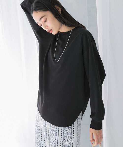 URBAN RESEARCH ROSSO WOMEN(アーバンリサーチ ロッソ)の「『WEB/一部店舗限定』リブドッキングジョーゼットブラウス(シャツ/ブラウス・レディース・ホワイト/ブラック/ベージュ・FREE)」の22枚目の写真