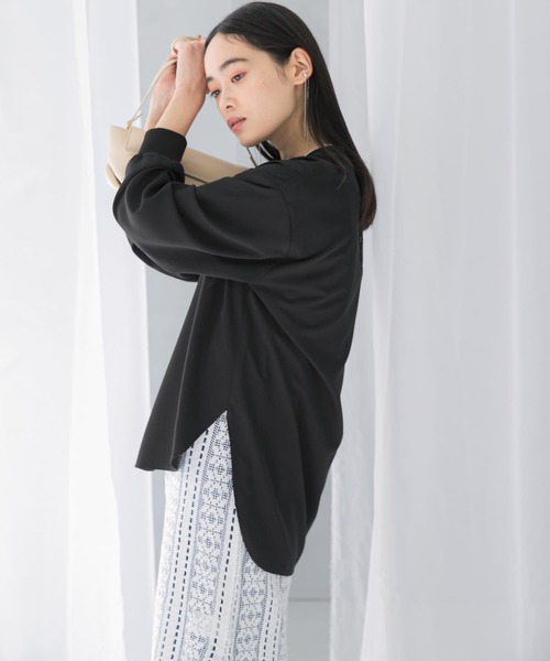 URBAN RESEARCH ROSSO WOMEN(アーバンリサーチ ロッソ)の「『WEB/一部店舗限定』リブドッキングジョーゼットブラウス(シャツ/ブラウス・レディース・ホワイト/ブラック/ベージュ・FREE)」の12枚目の写真