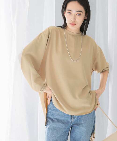 セール】『WEB/一部店舗限定』リブドッキングジョーゼットブラウス