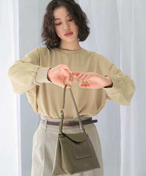 URBAN RESEARCH ROSSO WOMEN(アーバンリサーチ ロッソ)の「『WEB/一部店舗限定』リブドッキングジョーゼットブラウス(シャツ/ブラウス・レディース・ホワイト/ブラック/ベージュ・FREE)」の8枚目の写真