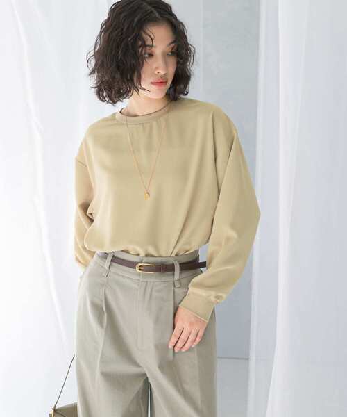 URBAN RESEARCH ROSSO WOMEN(アーバンリサーチ ロッソ)の「『WEB/一部店舗限定』リブドッキングジョーゼットブラウス(シャツ/ブラウス・レディース・ホワイト/ブラック/ベージュ・FREE)」の9枚目の写真