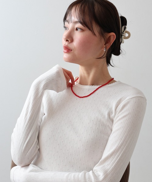 BLUEEAST(ブルーイースト)の「ミニビーズネックレス(ネックレス・レディース・レッド/ブラック・FREE)」の4枚目の写真