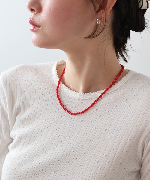 BLUEEAST(ブルーイースト)の「ミニビーズネックレス(ネックレス・レディース・レッド/ブラック・FREE)」の11枚目の写真