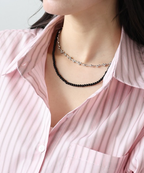 BLUEEAST(ブルーイースト)の「ミニビーズネックレス(ネックレス・レディース・レッド/ブラック・FREE)」の8枚目の写真