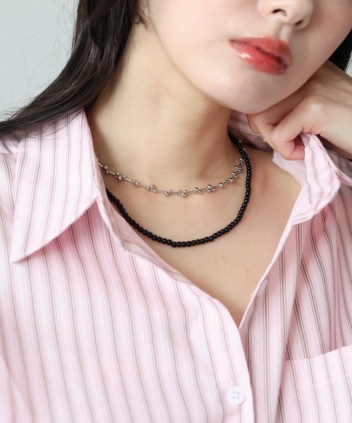 BLUEEAST(ブルーイースト)の「ミニビーズネックレス(ネックレス・レディース・レッド/ブラック・FREE)」の7枚目の写真