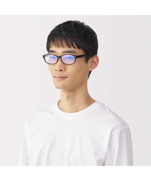 無印良品（ムジルシリョウヒン）の「ブルーライト対応　オーバル型サングラス（サングラス・レディース・ブラック/ブラウン・FREE）」の3枚目の写真