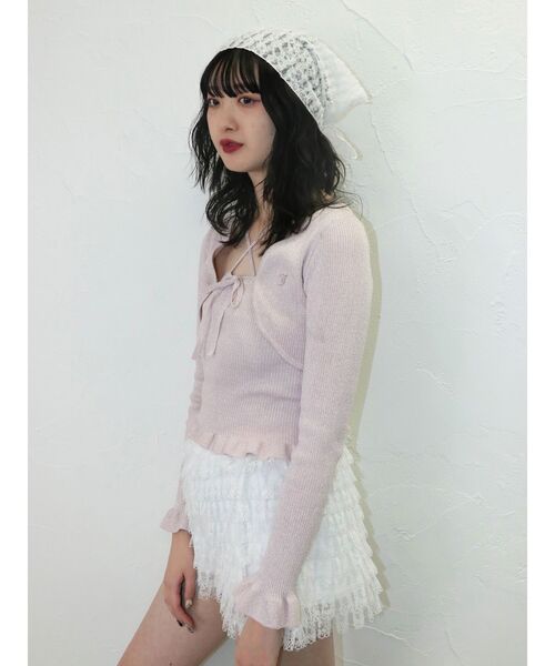 jouetie（ジュエティ）の「ラメフリルニットアンサンブル サマーニット（アンサンブル・レディース・ブラック/ブルー/ピンク・MEDIUM）」の16枚目の写真