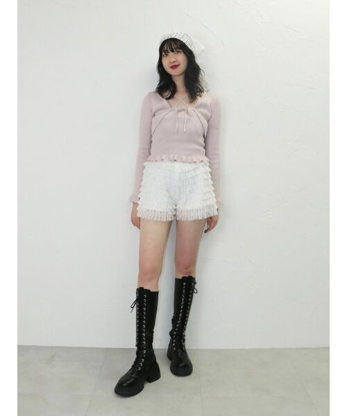 jouetie（ジュエティ）の「ラメフリルニットアンサンブル サマーニット（アンサンブル・レディース・ブラック/ブルー/ピンク・MEDIUM）」の18枚目の写真